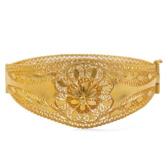 22ct Yellow Gold Filigree Bangle