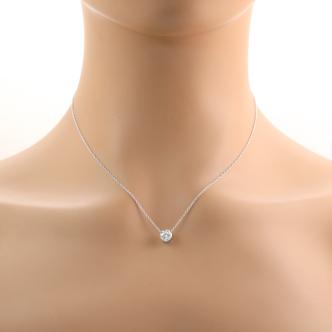 1.00ct Diamond Solitaire Pendant GIA E P1