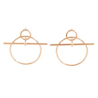 Hermes Loop earrings, 18ct Rose Gold