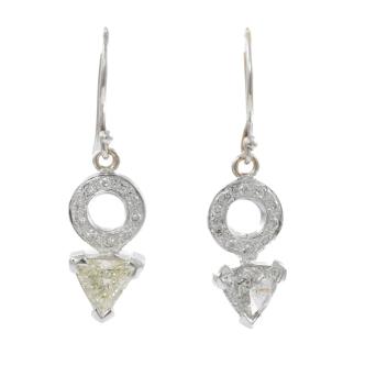 1.40ct Diamond Shepherds Hook Earrings