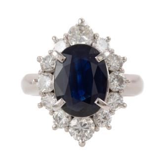 4.68ct Sapphire and Diamond Ring