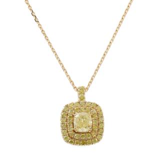 Intense Yellow Diamond 0.51ct GIA Pendant