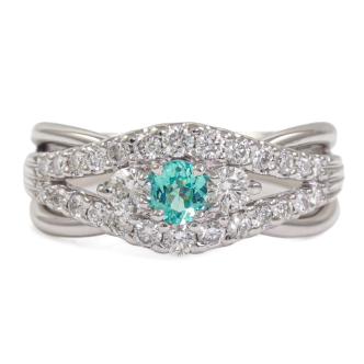 0.20ct Paraiba Tourmaline & Diamond Ring