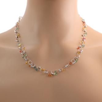 32.4ct Multi Colour Sapphire Necklace