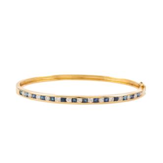 1.64ct Sapphire & Diamond Bangle