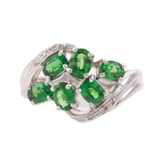 1.59ct Tsavorite Garnet and Diamond Ring