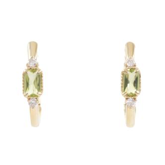 0.26ct Peridot and Diamond Earrings