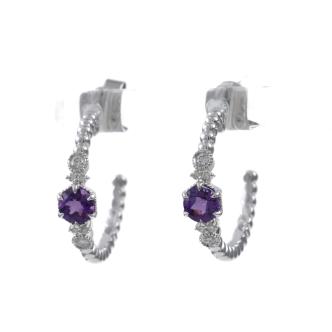 0.48ct Amethyst and Diamond Earrings
