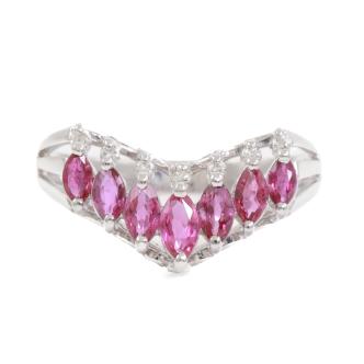 0.79ct Ruby and Diamond Ring