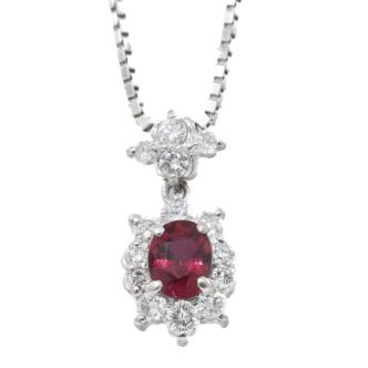 0.43ct Ruby and Diamond Pendant