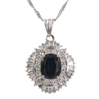 2.00ct Sapphire and Diamond pendant
