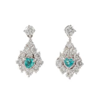 0.55ct Paraiba & Diamond Earrings