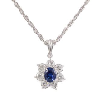 Sapphire and Diamond Pendant