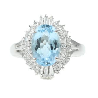 2.25ct Aquamarine & Diamond Ring