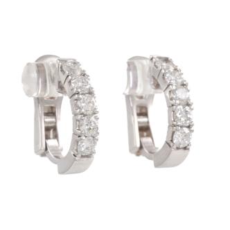 1.00ct Diamond Half Hoop Earrings