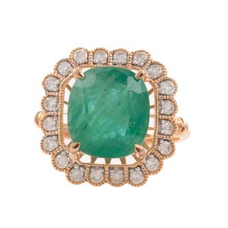 5.08ct Emerald and Diamond Ring