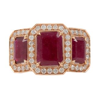 3.35ct Ruby and Diamond Ring
