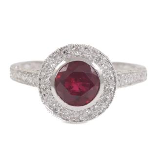 1.35ct Ruby and Diamond Ring GSL