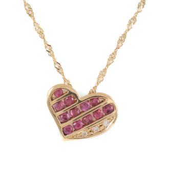0.36ct Ruby and Diamond Pendant