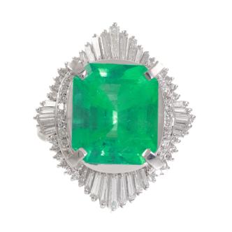 7.10ct Columbian Emerald Ring GIA