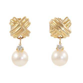 Tiffany & Co Signature X Pearl Earrings