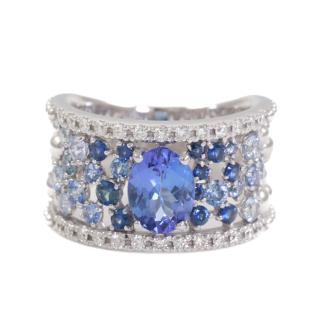1.32ct Tanzanite, Sapphire & Diamond Ring