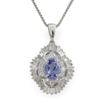 1.00ct Tanzanite & Diamond Pendant