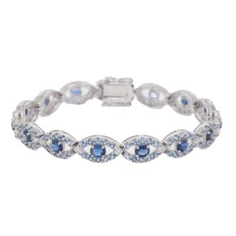 12.60ct Ceylon Sapphire & Diamond Bracelet
