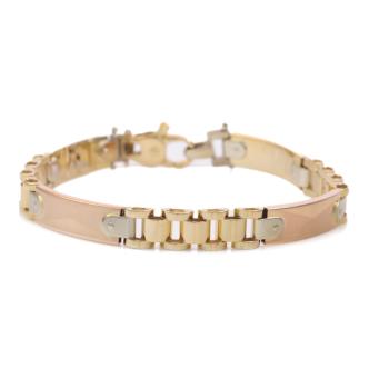 18ct Tri-tone Gold Bracelet 21.6g