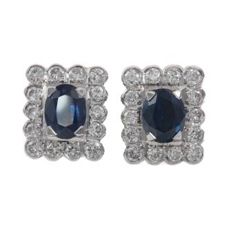 2.00ct Sapphire and Diamond earrings