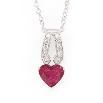 1.34ct Ruby and Diamond Pendant