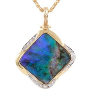 36.07ct Boulder Opal and Diamond Pendant