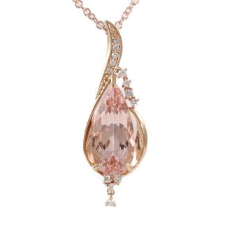 4.61ct Morganite & Diamond Pendant