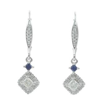 Vera Wang Diamond & Sapphire Earrings