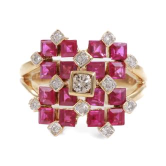2.28ct Ruby and Diamond Ring