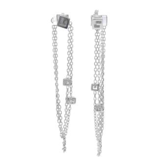 Gucci G Cube Dangle Drop Earrings