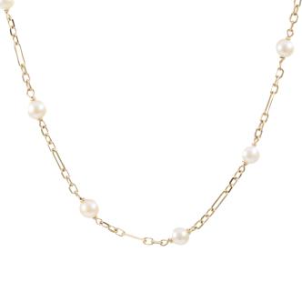 18ct Yellow Gold Pearl Necklace