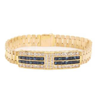4.31ct Sapphire and Diamond Bracelet