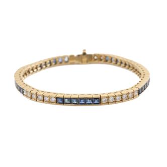 4.68ct Sapphire & 1.58ct Diamond Bracelet