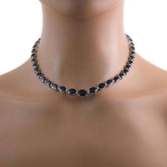 54.48ct Sapphire and Diamond Necklace