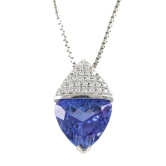 9.21ct Tanzanite and Diamond Pendant