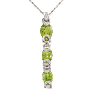 5.50ct Peridot and Diamond Pendant