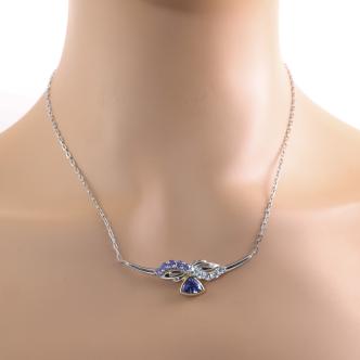 1.98ct Tanzanite and Diamond Necklace
