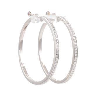1.00ct Diamond Hoop Earing