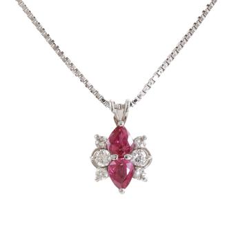 1.03ct Ruby and Diamond Pendant