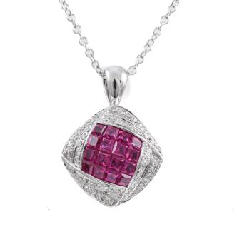 1.51ct Ruby and Diamond Pendant