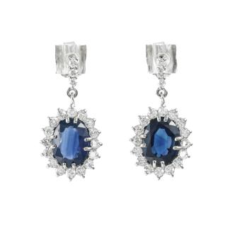 2.74ct Sapphire and Diamond Earrings