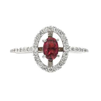 0.55ct Ruby and Diamond Ring