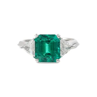 2.48ct Colombian Emerald & Diamond Ring