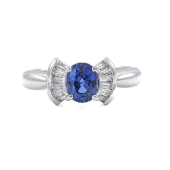0.89ct Sapphire and Diamond Ring